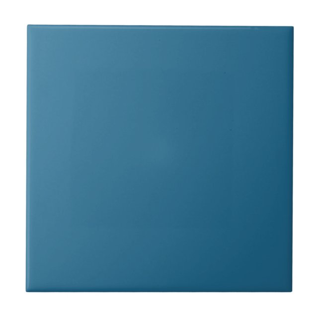 Peacock Blue Solid Color Tile Fliese (Vorderseite)