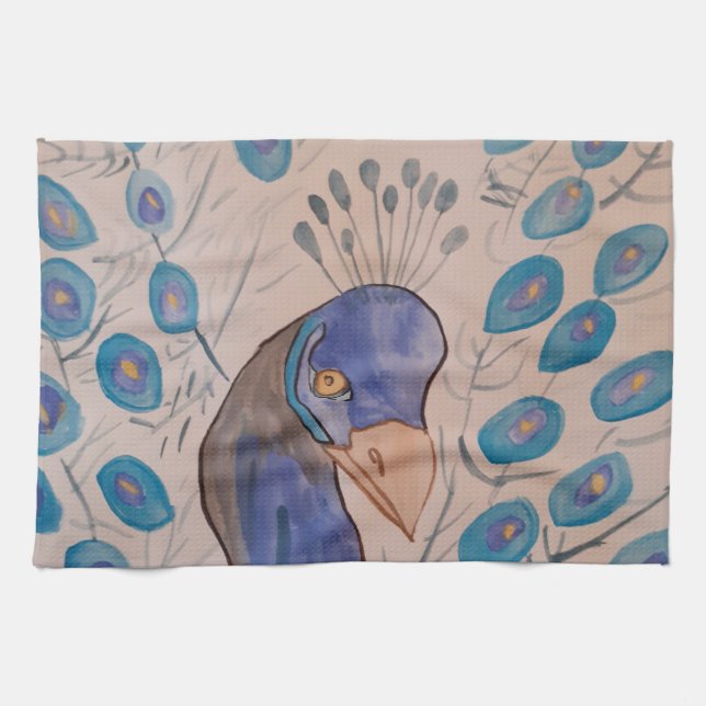 Peacock Blue Teetuch Geschirrtuch (Horizontal)