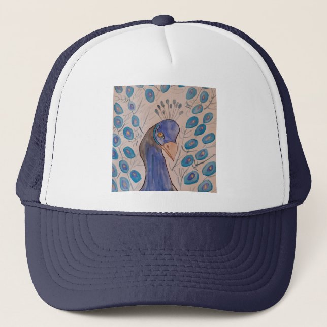 Peacock Blue Truckerkappe (Vorderseite)