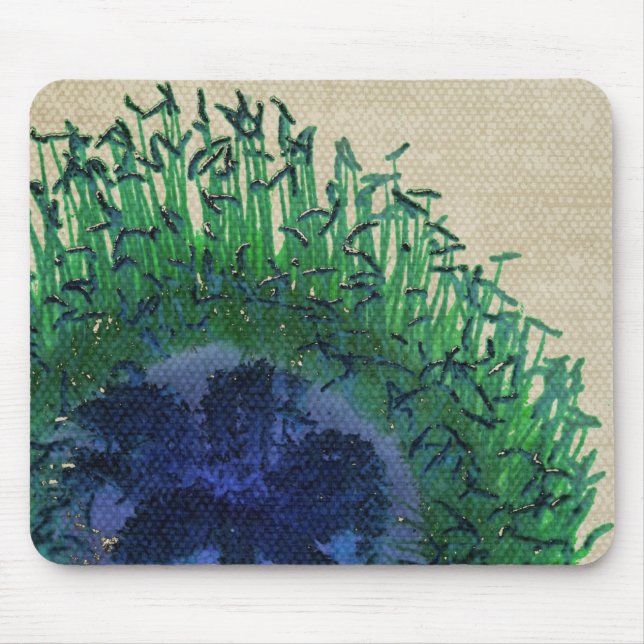 Peacock Blume Mousepad (Vorne)