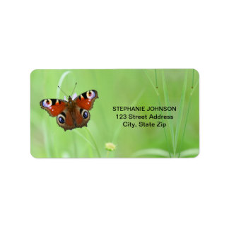 Peacock Butterfly Adressaufkleber