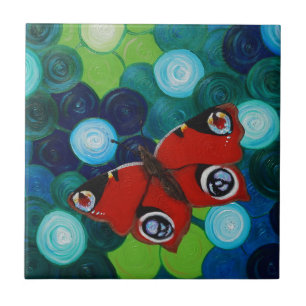 Peacock Butterfly-Malerei Fliese