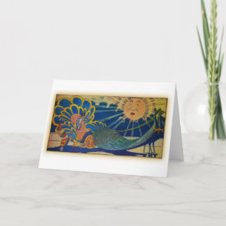 Peacock Chariot Karte