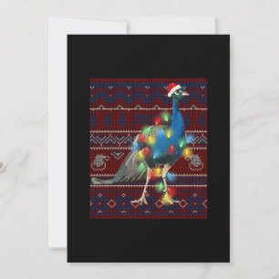 Peacock Christmas Lights Ugly Sweater Goat Lover Einladung
