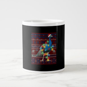 Peacock Christmas Lights Ugly Sweater Goat Lover Jumbo-Tasse