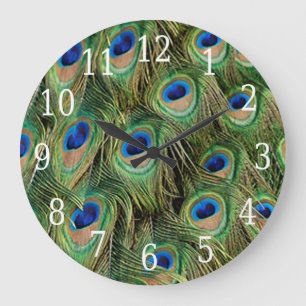 Peacock Clock Große Wanduhr