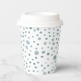 Peacock Confetti Wasserfarbe Dots Paper Cup Pappbecher