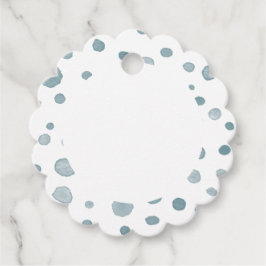 Peacock Confetti Wasserfarbe Punkte Liebesmarken Geschenkanhänger