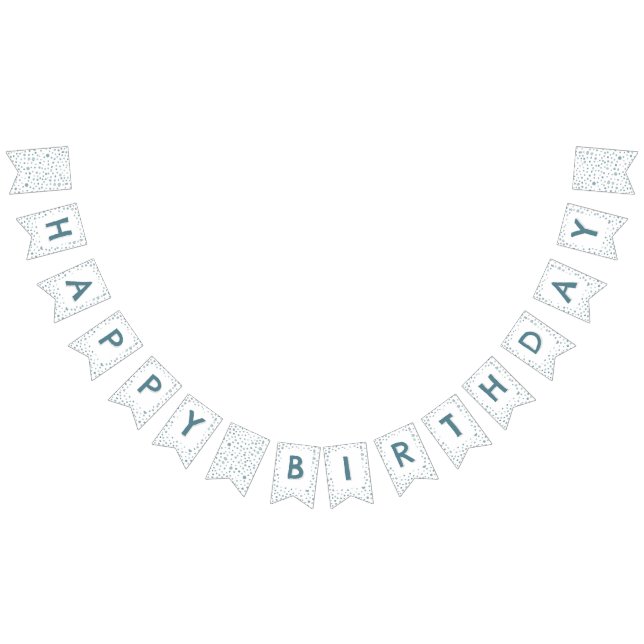 Peacock Confetti Wasserfarben Dots Jagdflagge Wimpelkette (Alle)