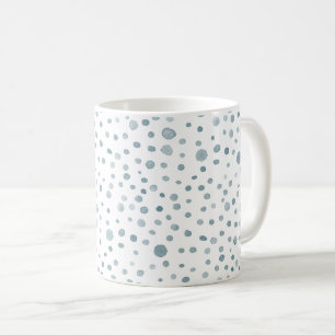 Peacock Confetti Watercolor Dots Classic Tasse