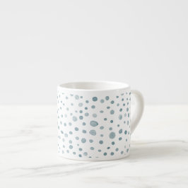 Peacock Confetti Watercolor Dots Espresso Tasse