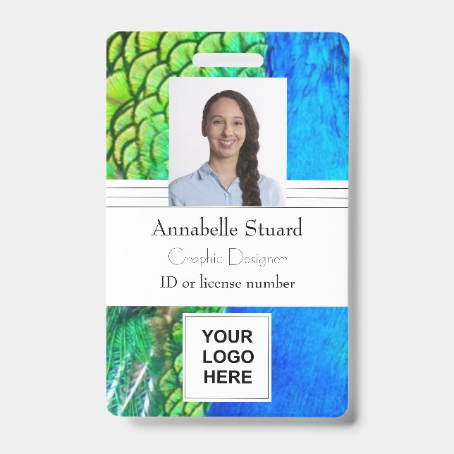 Peacock Creative bunt artiful business Ausweis (Vorderseite)