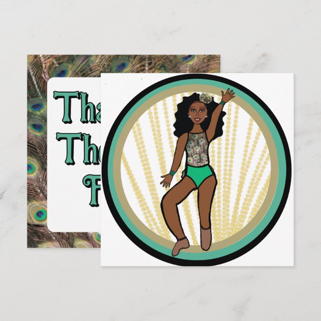 Peacock Dancer A Feiertagskarte (Vorne/Hinten)