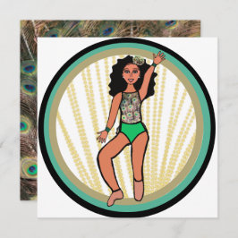 Peacock Dancer B Feiertagskarte