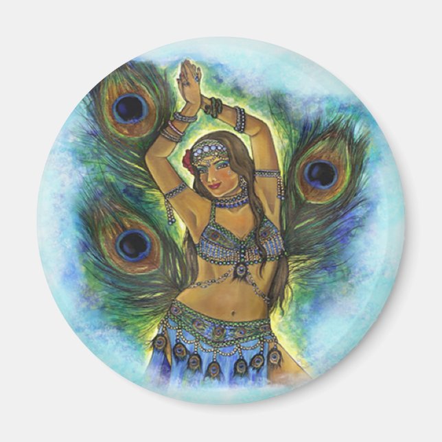 Peacock Dancer Magnet (Vorne)