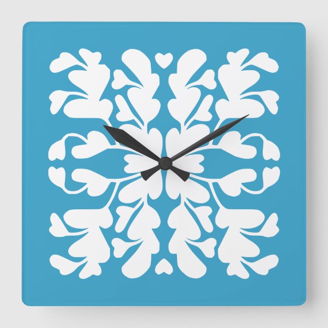 Peacock Deko Quadratische Wanduhr (Vorderseite)