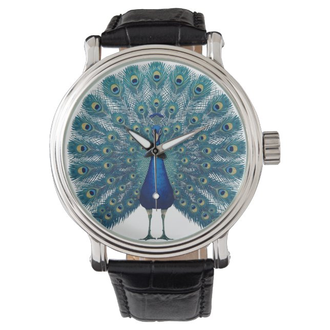 Peacock design watch: an elegant watch armbanduhr (Vorderseite)