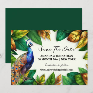 Peacock Dschungelwald Tropengarten Verlobung Save The Date