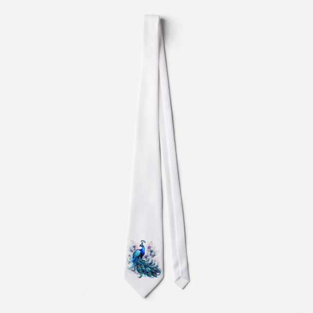 Peacock Elegance Krawatte (Vorderseite)