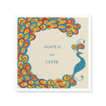 Peacock Elegance Multicolored Vintage Wedding