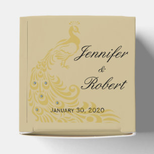 Peacock Elegante mit einem Art-Deco-Flair Gefallen Geschenkschachtel