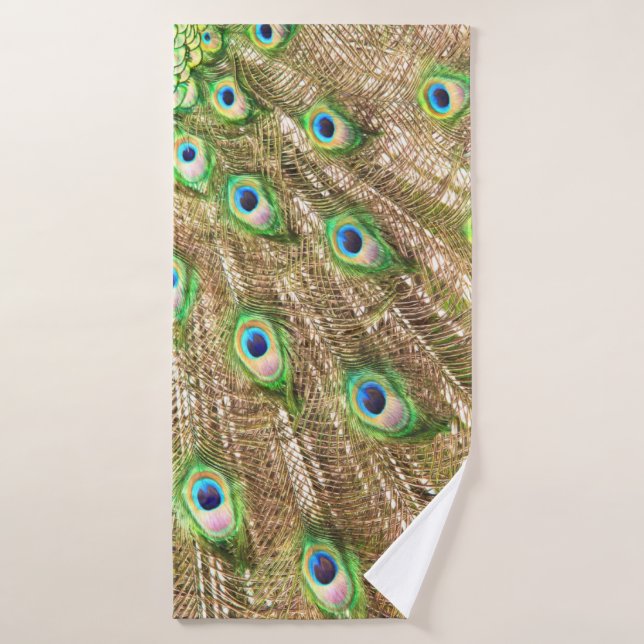 PEACOCK EXTRAVAGANT FEATHERS #2 BADEHANDTUCH (Badehandtuch)