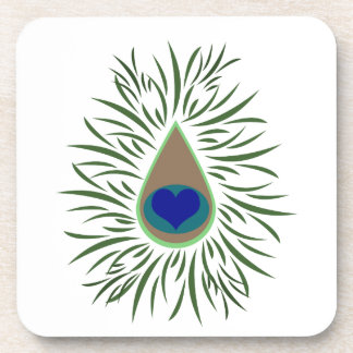 Peacock Eye Heart geformt Untersetzer