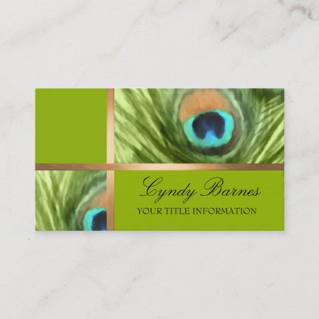 Peacock Fantasy Business Card Set 1101 Visitenkarte (Vorderseite)