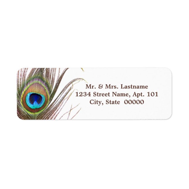 Peacock Feather Address Labels (Vorne)