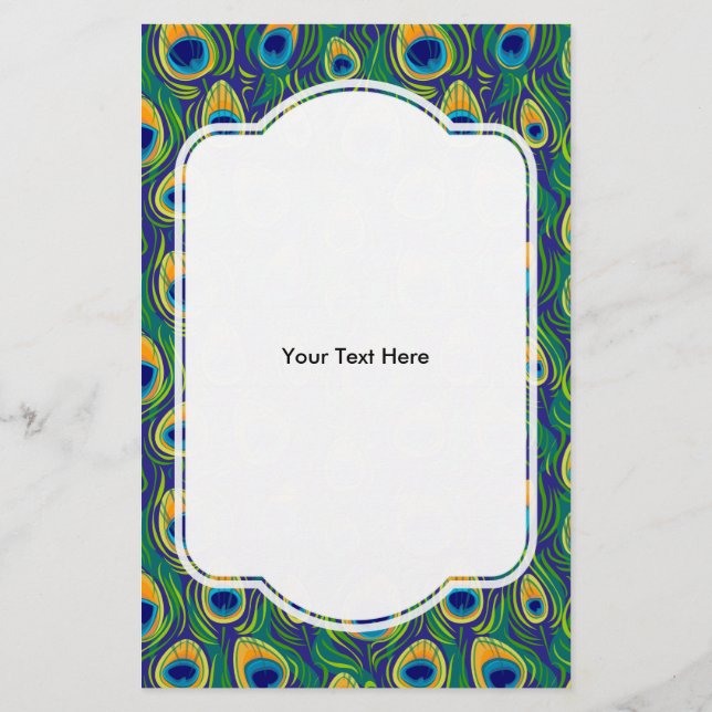 Peacock Feather Animal Print Flyer (Hinten)