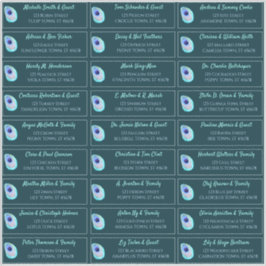 Peacock Feather Aquamarin Modern Wedding Guest Add Aufkleber