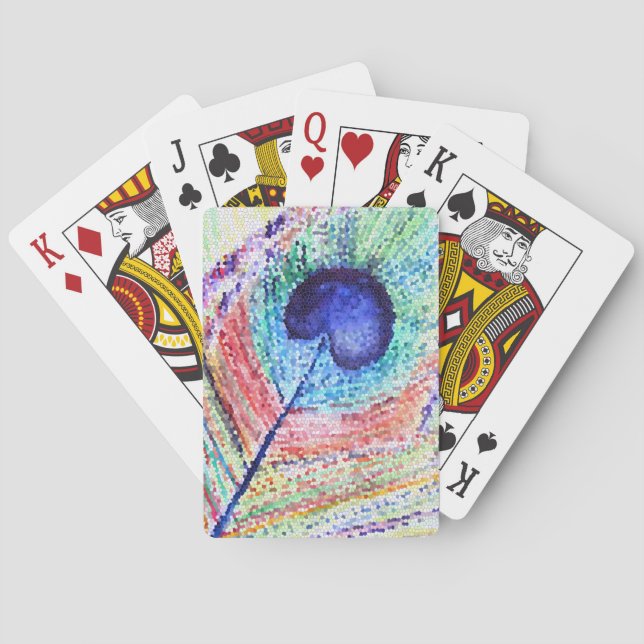Peacock Feather Art Classic Spielkarten (Rückseite)