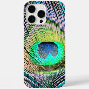 Peacock Feather auf Türkis iPhone 16 Pro Max Hülle