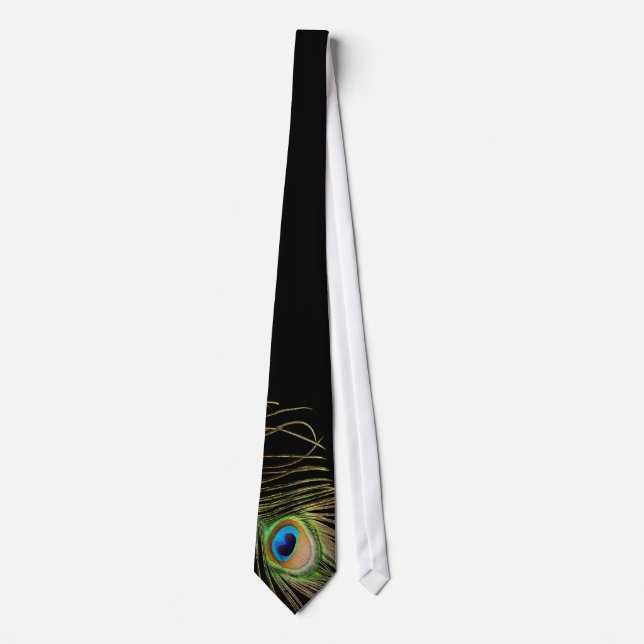 Peacock Feather Black Krawatte (Vorderseite)
