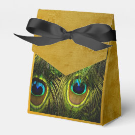 Peacock Feather Brushed Gold Fevor Box Geschenkschachtel