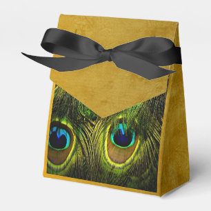 Peacock Feather Brushed Gold Fevor Box Geschenkschachtel