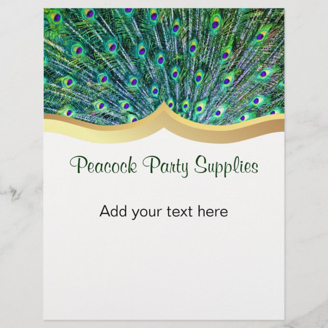 Peacock Feather Business Flyer (Vorne)