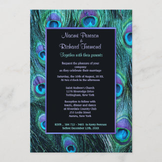 Peacock Feather Drama - Einladung zur Hochzeit