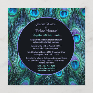 Peacock Feather Drama - Einladung zur Hochzeit