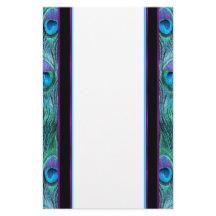 Peacock Feather Drama Stationery
