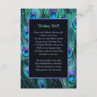 Peacock Feather Drama Wedding - Gut wollen Begleitkarte