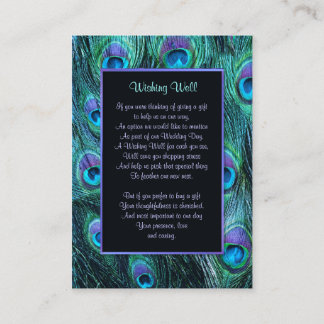 Peacock Feather Drama Wedding - Gut wollen Begleitkarte