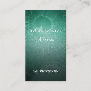 Peacock Feather Elegante Business Card Visitenkarte