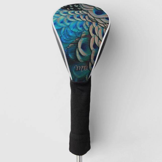 Peacock Feather Eye Plumes Cluster Golf Headcover (Vorderseite)