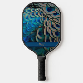 Peacock Feather Eye Plumes Cluster Pickleball Schläger