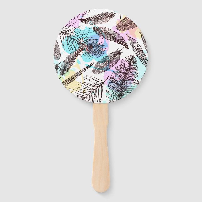 Peacock Feather Fächer (Vorderseite)