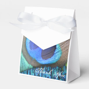 Peacock Feather Favor Bag Geschenkschachtel