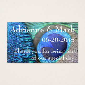 Peacock Feather Favor Tag