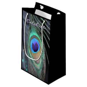 Peacock Feather Gastgeschenk Einmalige Tasche Gesc Kleine Geschenktüte