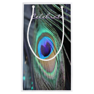 Peacock Feather Gastgeschenk Einzigartige Tasche G Kleine Geschenktüte